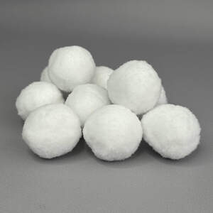 Помпон велюровый 3,5 см - белый