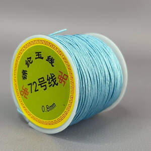Шнур нейлоновый шамбала 0,8мм (44м) - голубой