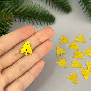 15х16мм Пайетка елочка 5г - золото