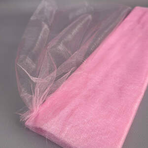 Органза декоративная, ширина 48см - 4,5м розовый