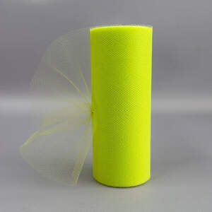 Фатин в рулонах 15см, моток 20м - салатовый флуоресцентный