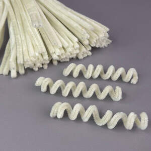 Пушистая проволока (синель) 30см - кремовый