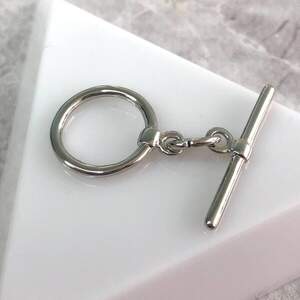 Замок тогл гипоаллергенный сплав (родий) 13 мм, цвет - сталь