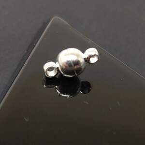 Замочек магнитный 6мм - Светлое серебро