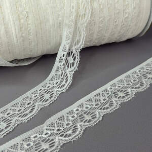 Кружево гипюр стрейч, 2,5см - айвори (3-С567)