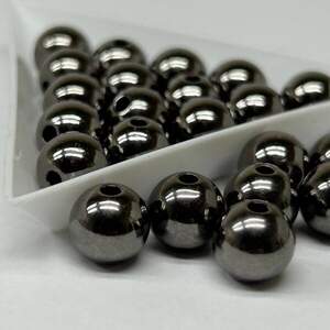 (20 грамм) Бусины пластик Ø10мм - черный хром (20 грамм) Бусины пластик Ø10мм - черный хром