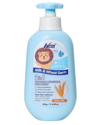 Детский лосьон для тела 2в1 с молоком и пшеницей Nary MilkWheat Germ, 500мл