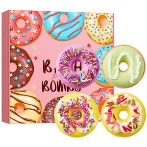 Набор бомбочек для ванной в форме пончиков Doughnuts Sadoer, 4шт100г