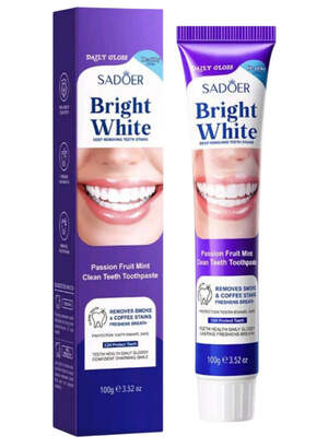 Отбеливающая зубная паста Sadoer с мятой и маракуей, 100г
