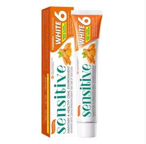 Отбеливающая зубная паста для чувствительных зубов Sadoer Sensitive с куркумой, 100г