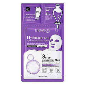 Трехэтапная маска для лица с гиалуроновой кислотой Bioaqua Hyaluronic Acid, 25г0,8г0,8г Трехэтапная маска для лица с гиалуроновой кислотой Bioaqua Hyaluronic Acid, 25г0,8г0,8г