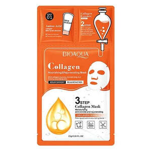 Трехэтапная маска для лица с коллагеном Bioaqua Collagen, 25г0,8г0,8г Трехэтапная маска для лица с коллагеном Bioaqua Collagen, 25г0,8г0,8г