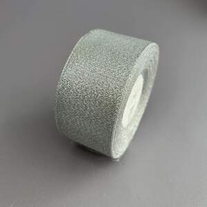 Лента парча - 40 мм, рулон 22 м - серебро Лента парча - 40 мм, рулон 22 м - серебро