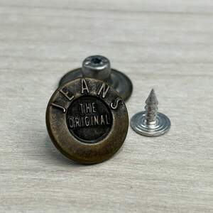 Джинсовая пуговица Jeans 17мм Антик (50шт)