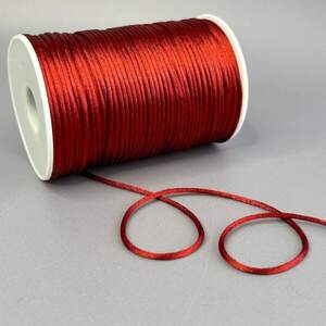 Шнур корсетный (сатиновый, шелковый ) 2мм - бордо