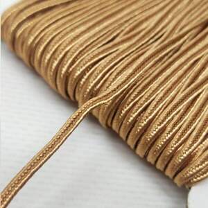 Сутажный шнур плоский 3мм - бронзовый