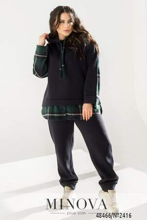 Спортивний Костюм №2416-Темно-Синій