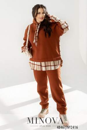 Спортивний Костюм №2416-Цегляний