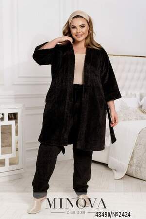 Домашній Костюм №2424-Чорний