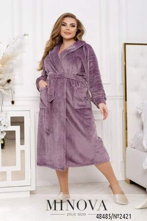 Халат №2421-Бузковий