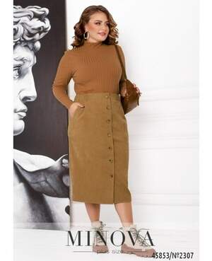 Спідниця №2307-Світло-Коричневий