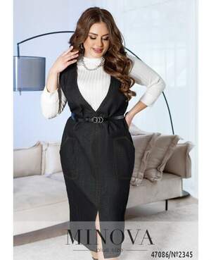 Сарафан №2345-Чорний Сарафан №2345-Чорний