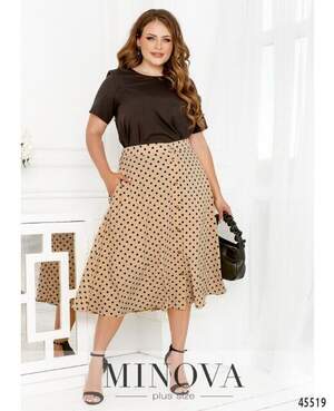 Костюм №2284-Бежевий-Чорний Костюм №2284-Бежевий-Чорний