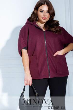 Пальто №1131-Фуксія