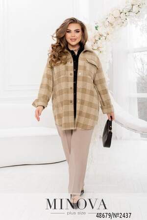 Кардиган-Рубашка №2437-Бежевий