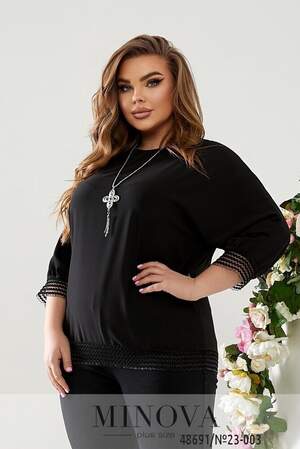 Блуза №23-003-Чорний Блуза №23-003-Чорний