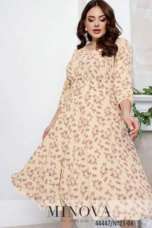 Сукня №21-06-Світло-Бежевий Сукня №21-06-Світло-Бежевий