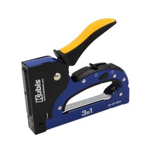 Степлер рессорный 3-В-1 скобы 6-14 мм, шпильки 14 мм, гвозди 14 мм Для скоб и шпилек 3-В-1,рессорный, с регулировкой.