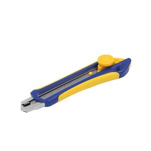 Нож усиленный с выдвижным лезвием, KATANA сегментное лезвие 18*100 мм Лезвие из японской стали SK5, винтовой замок Нож усиленный с выдвижным лезвием, KATANA сегментное лезвие 18*100 мм Лезвие из японской стали SK5, винтовой замок