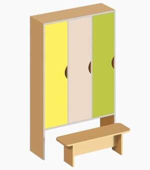 Шкаф для одягу (3-ох дверний) 