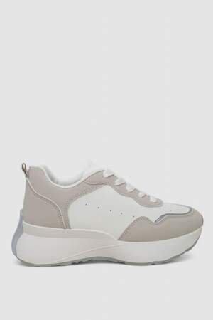 Кросівки жіночі, колір бежево-чорний, 248RXM60