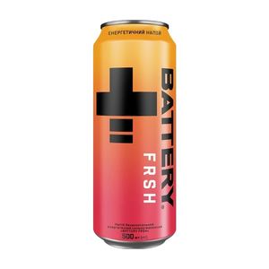 Напій 0,5 л Battery FRESH бeзaлкoгoльний eнepгeтичний гaзoвaний ж/б Напій 0,5 л Battery FRESH бeзaлкoгoльний eнepгeтичний гaзoвaний ж/б