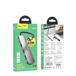 USB Hub Hoco HB27 Type-C Multi-function Converter(HDMI+USB3.0+USB2.0*2+PD) USB Hub Hoco HB27 Type-C Multi-function Converter(HDMI+USB3.0+USB2.0*2+PD)