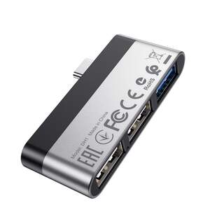 USB-хаб Borofone DH1 Type-C to USB 3.0/2USB Adapter перехідник Сталевий USB-хаб Borofone DH1 Type-C to USB 3.0/2USB Adapter перехідник Сталевий