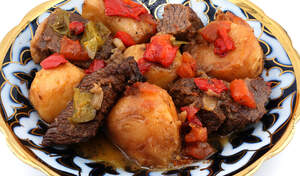 Kavardak-braising meat and potato