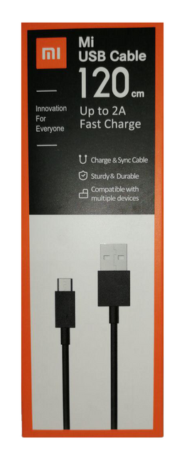 Кабель Xiaomi Type C USB 120cm black (репліка)