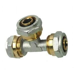 Трійник для металопластикової труби рівний 16х16х16 Трійник для металопластикової труби рівний 16х16х16