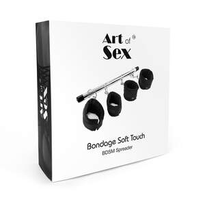 Колодка-розпірка для рук та ніг Art of Sex – Bondage Soft Touch BDSM Spreader, чорний