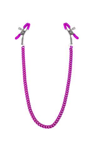 Затискачі для сосків з ланцюжком Feral Feelings - Nipple clamps Classic, рожевий