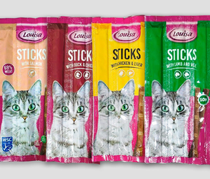 Луїза(Louisa) палички для котів з качкою та куркою 10шт/блістер уп.