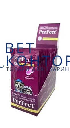 Шампунь ПЕРФЕКТ протипаразитарний для котів та собак (саше 15 мл) №20