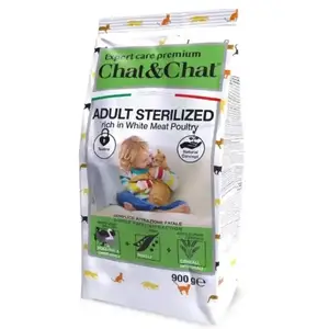 Gheda сухий корм Chat&Chat Expert - Для дорослих стерилізованих котів (біле мясо птиці) 900g