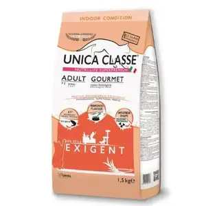 Сухий корм Unica Classe Adult Gourmet Exigent Dry - для дорослих котів (лосось) 1,5kg