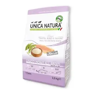 Сухий корм Unica Natura Unico All breed Mono - для собак усіх порід, монобілковий (форель) 2,5kg
