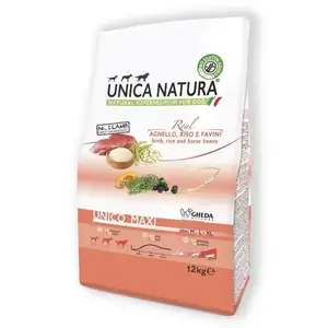 Сухий корм Unica Natura Unico Maxi - для собак великих порід (ягня, рис та боби) 12 kg