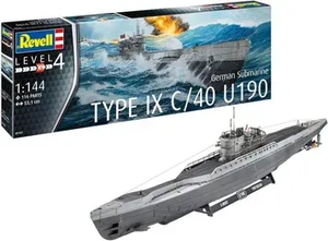 German Submarine Type IX C/40 U190, 1:144, Revell, 05167